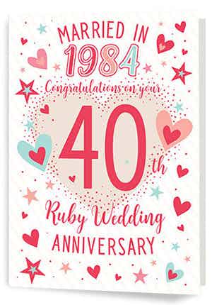 40th Anniversary Cards