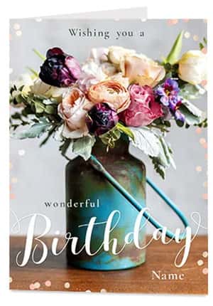 Birthday flowers card