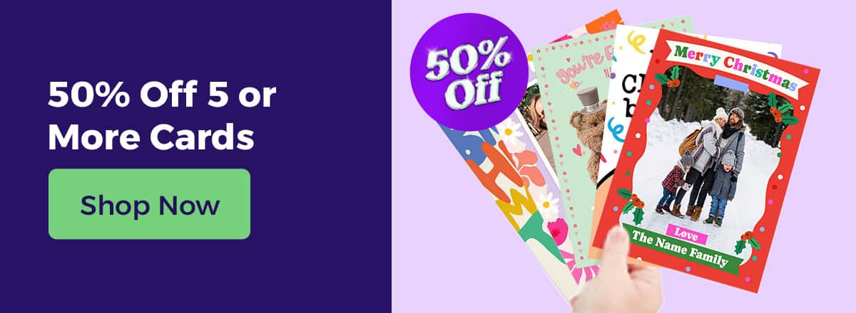 Shop 50% Off 5+ Cards