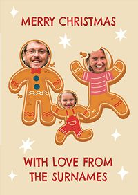 Tap to view Gingerbread Family Photo Christmas Card
