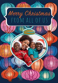 Tap to view From All of Us Lanterns Photo Christmas Card