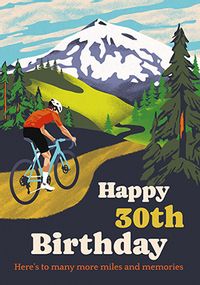 Tap to view Cycling Happy 30th Birthday Card