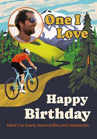 Tap to view One I Love Happy Birthday Cycling Photo Card