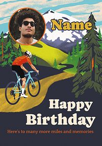 Tap to view Personalised Cycling Birthday Photo Card