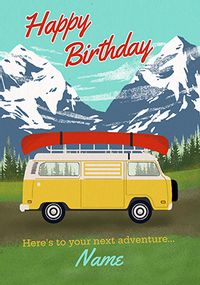 Tap to view Campervan Adventure Birthday Card