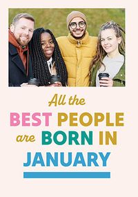 Tap to view Best People Are Born In January Photo Birthday Card