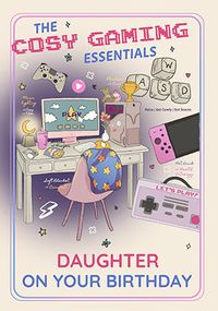 Tap to view Cosy Gaming Birthday Card for Daughter