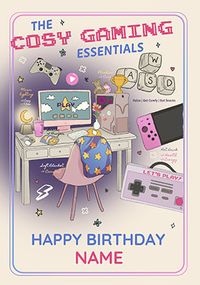 Tap to view Cosy Gaming Personalised Birthday Card