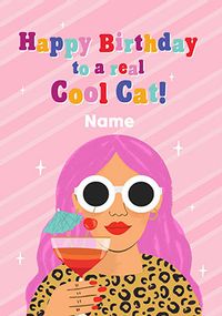 Tap to view Real Cool Cat Birthday Card