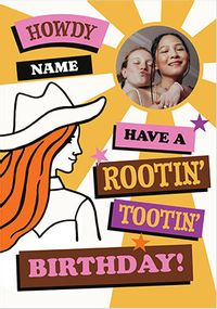 Tap to view Rootin' Tootin' Birthday Photo Card