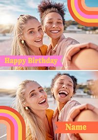 Tap to view Rainbow 2 Photo Birthday Card