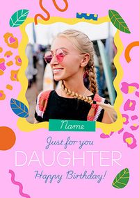 Tap to view Animal Print Daughter Photo Birthday Card