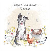 Tap to view Farm Dog Personalised Birthday Card