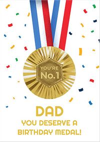 Tap to view You're No.1 Dad Birthday Medal Card