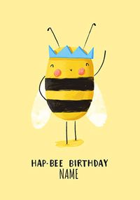 Tap to view Personalised Hap-bee Birthday Card