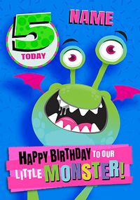 Tap to view To Our Little Monster Age 5 Birthday Card