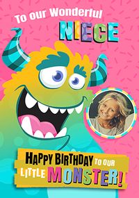 Tap to view To Our Little Monster Niece Photo Birthday Card