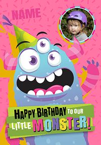 Tap to view To Our Little Monster Personalised Pink Birthday Card