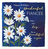 Tap to view Painted Daisies Birthday Card for Fiancée