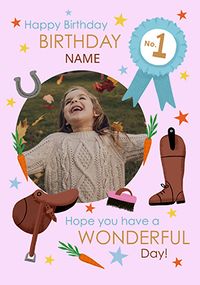 Tap to view Horse Riding Photo Upload Birthday Card