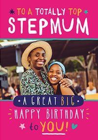 Tap to view Totally Top Stepmum Photo Birthday Card