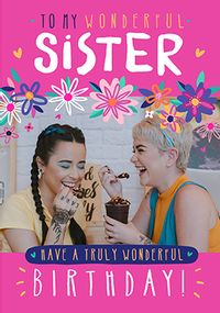 Tap to view Wonderful Sister Photo Birthday Card