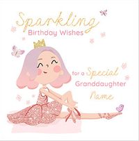 Tap to view Fairy Princess Granddaughter Square Birthday Card