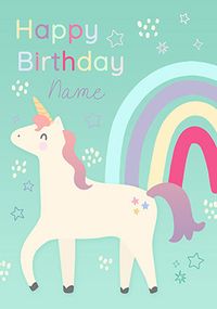 Tap to view Rainbow Unicorn Birthday Card