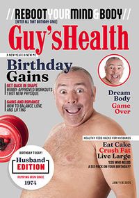 Tap to view Guy's Health Magazine Husband Birthday Photo Card