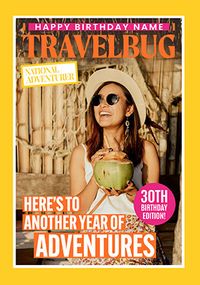 Tap to view Travelbug Magazine 30th Birthday Photo Card