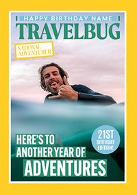 Tap to view Travelbug Magazine 21st Birthday Photo Card