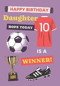 Tap to view Happy Birthday Daughter Football Card