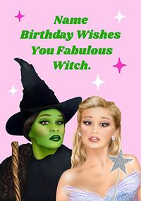 Tap to view Fabulous Witch Personalised Wicked Birthday Card