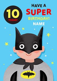 Tap to view Superhero 10th Birthday Personalised Card