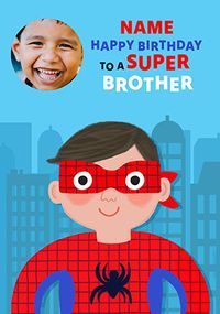 Tap to view Superhero Birthday Photo Card for Brother