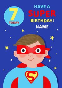 Tap to view Superhero 7th Birthday Personalised Card