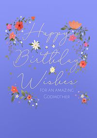 Tap to view Amazing Godmother Floral Birthday Card