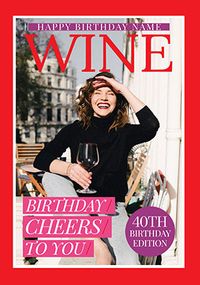 Tap to view Wine Magazine 50th Birthday Photo Card