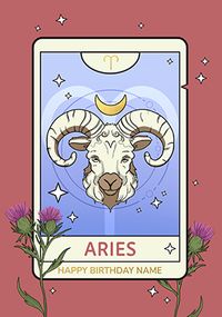 Tap to view Aries Star Sign Personalised Birthday Card