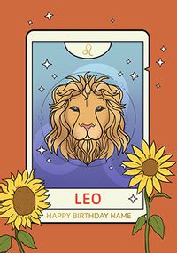 Tap to view Leo Star Sign Personalised Birthday Card