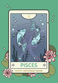 Tap to view Pisces Star Sign Personalised Birthday Card