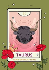 Tap to view Taurus Star Sign Personalised Birthday Card