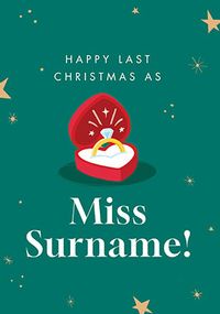 Tap to view Last Christmas as a Miss Personalised Card