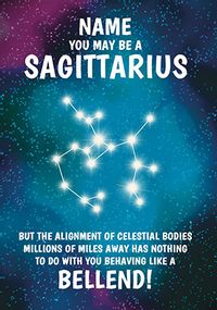 Tap to view Sagittarius Bellend Personalised Birthday Card