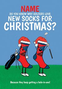 Tap to view New Socks Personalised Christmas Card