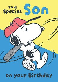 Tap to view Snoopy - Son Personalised Birthday Card