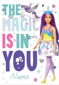 Tap to view Barbie - Unicorn Magic Birthday Card