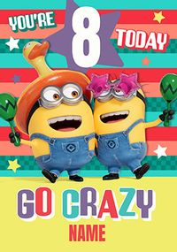 Tap to view Despicable Me 4 - Go Crazy Minion Age Birthday Card