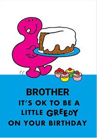 Tap to view Mr Men - Little Greedy Brother Birthday Card