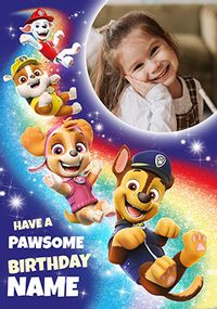 Tap to view Paw Patrol - Pawsome Birthday Photo Card